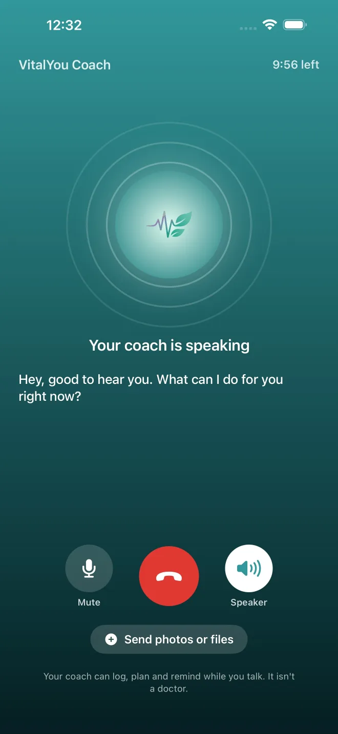 Voice call with the AI Coach